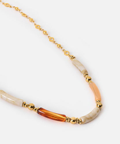 Kontrast Akrilik Zincir Kolye