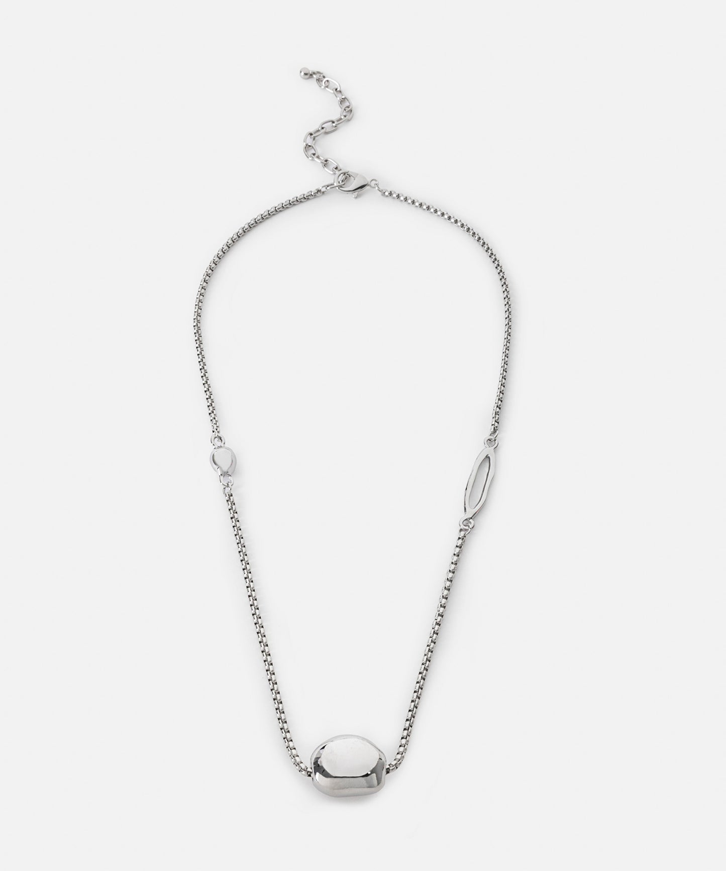 Kontrast Metal Zincir Kolye