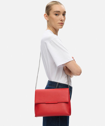 Deri Görünümlü Kapaklı Çanta