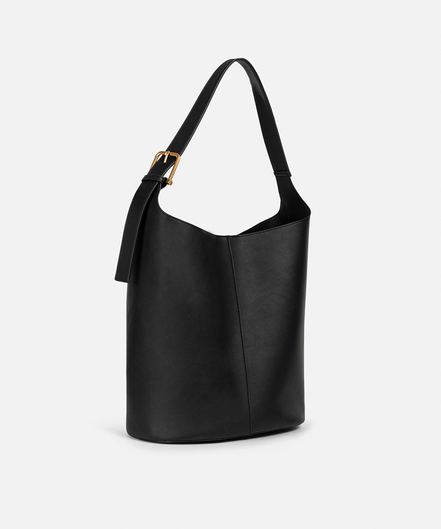 Deri Görünümlü Bucket Çanta