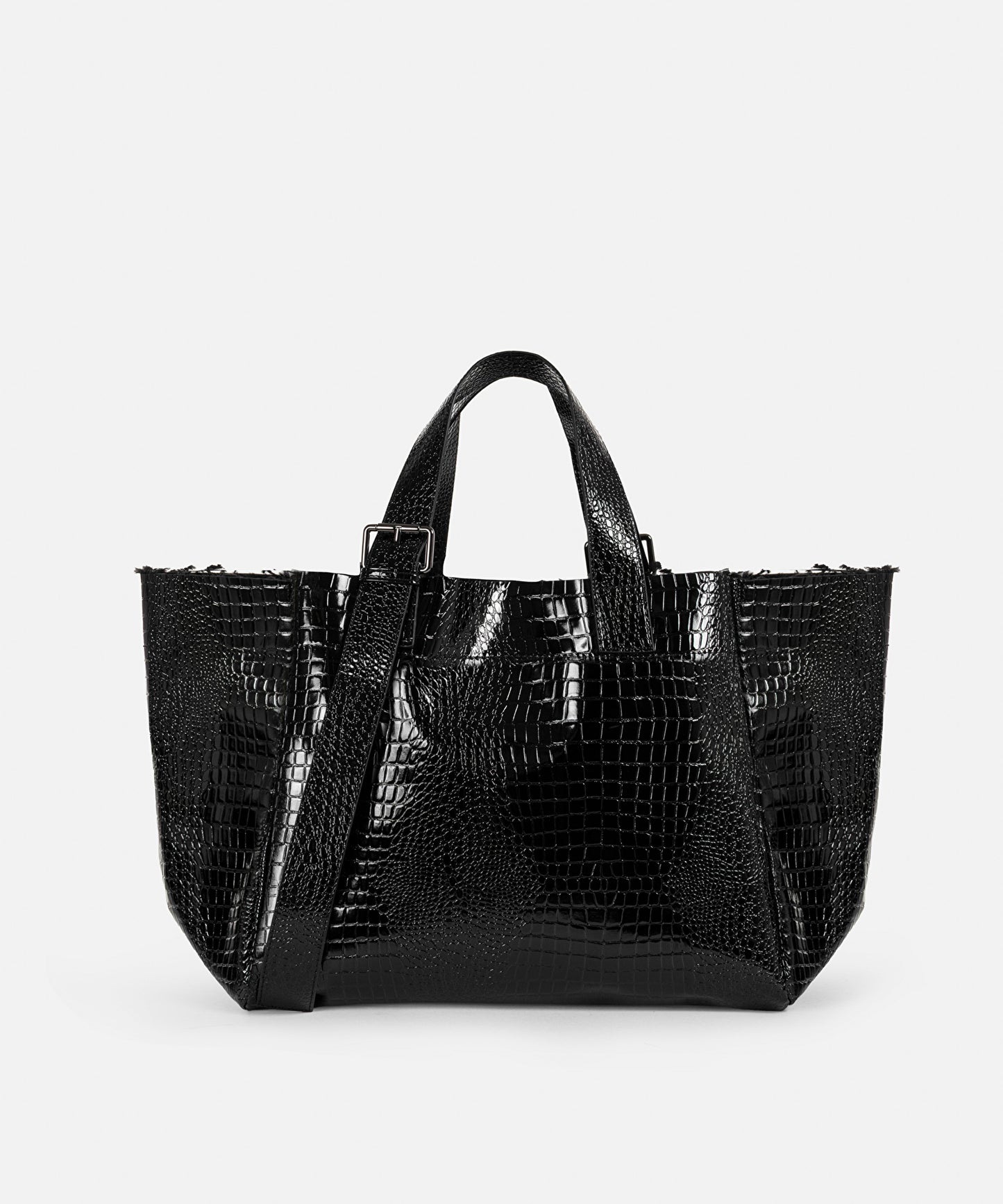 Timsah Derisi Görünümlü Tote Çanta