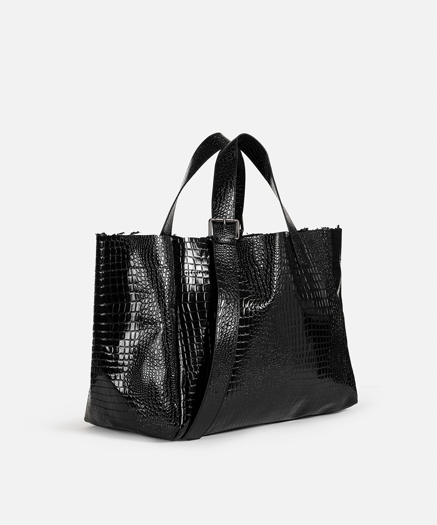 Timsah Derisi Görünümlü Tote Çanta