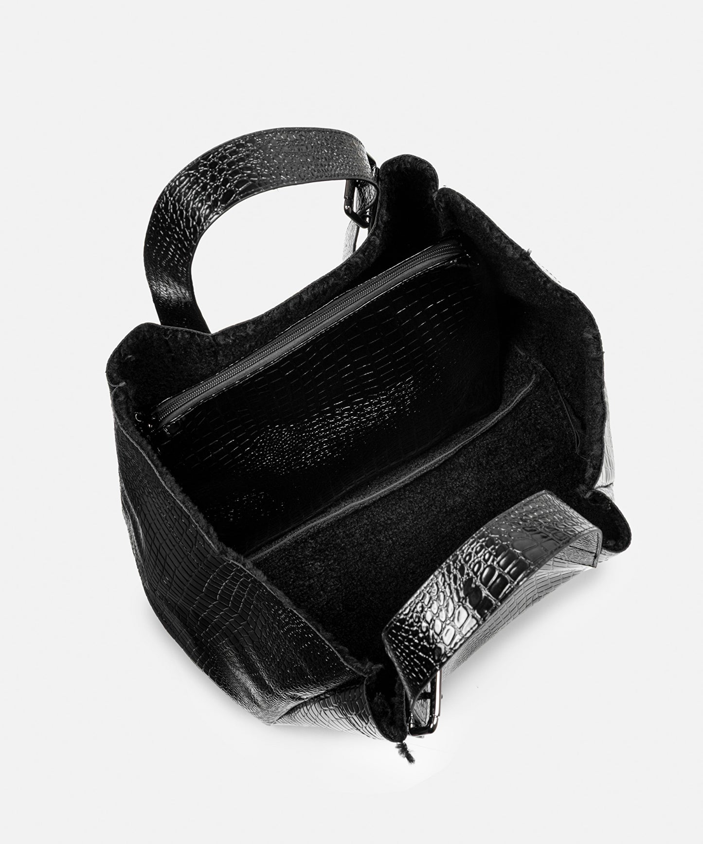 Timsah Derisi Görünümlü Tote Çanta