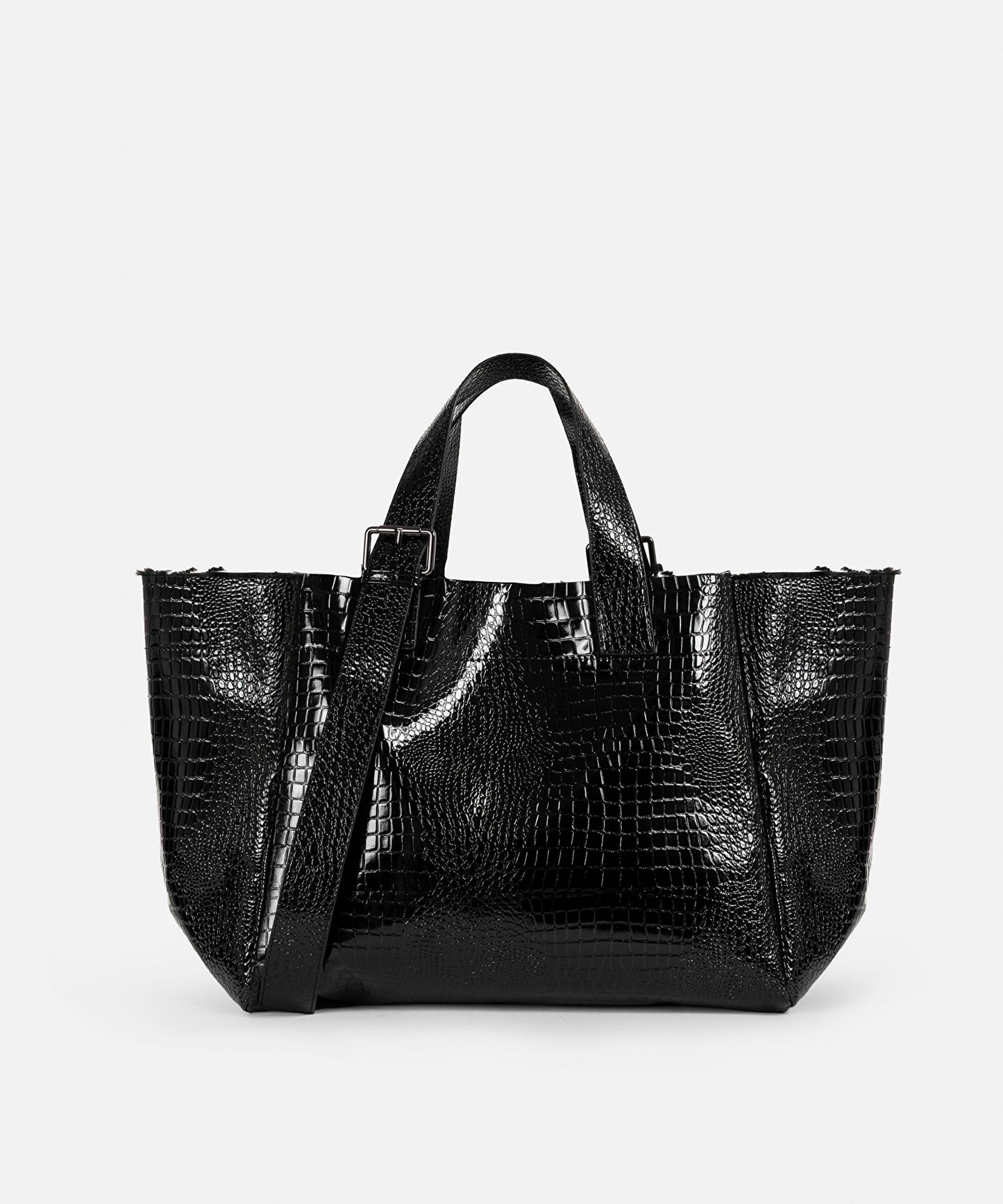 Timsah Derisi Görünümlü Tote Çanta