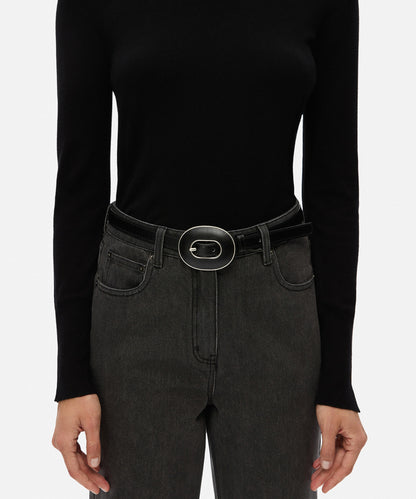 Kontrast Oval Tokalı Kemer