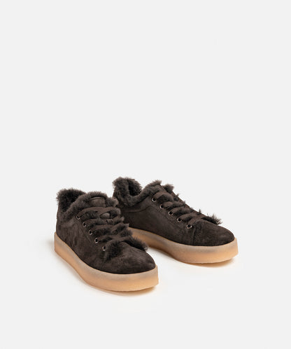 Yünlü Deri Sneaker