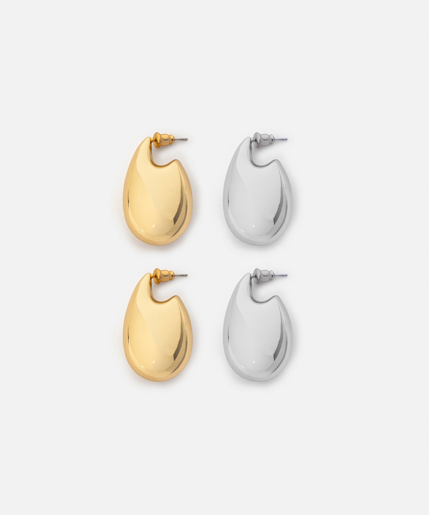 Ikili Metal Küpe Seti