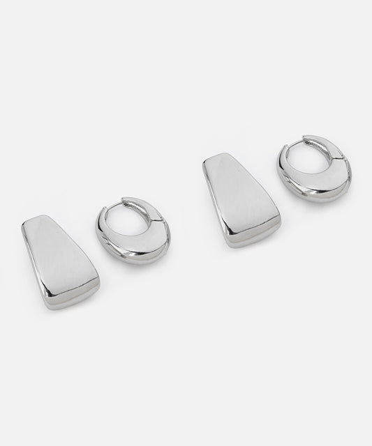 Ikili Metal Küpe Seti