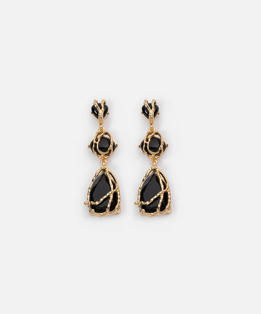 Sallantılı Kontrast Küpe