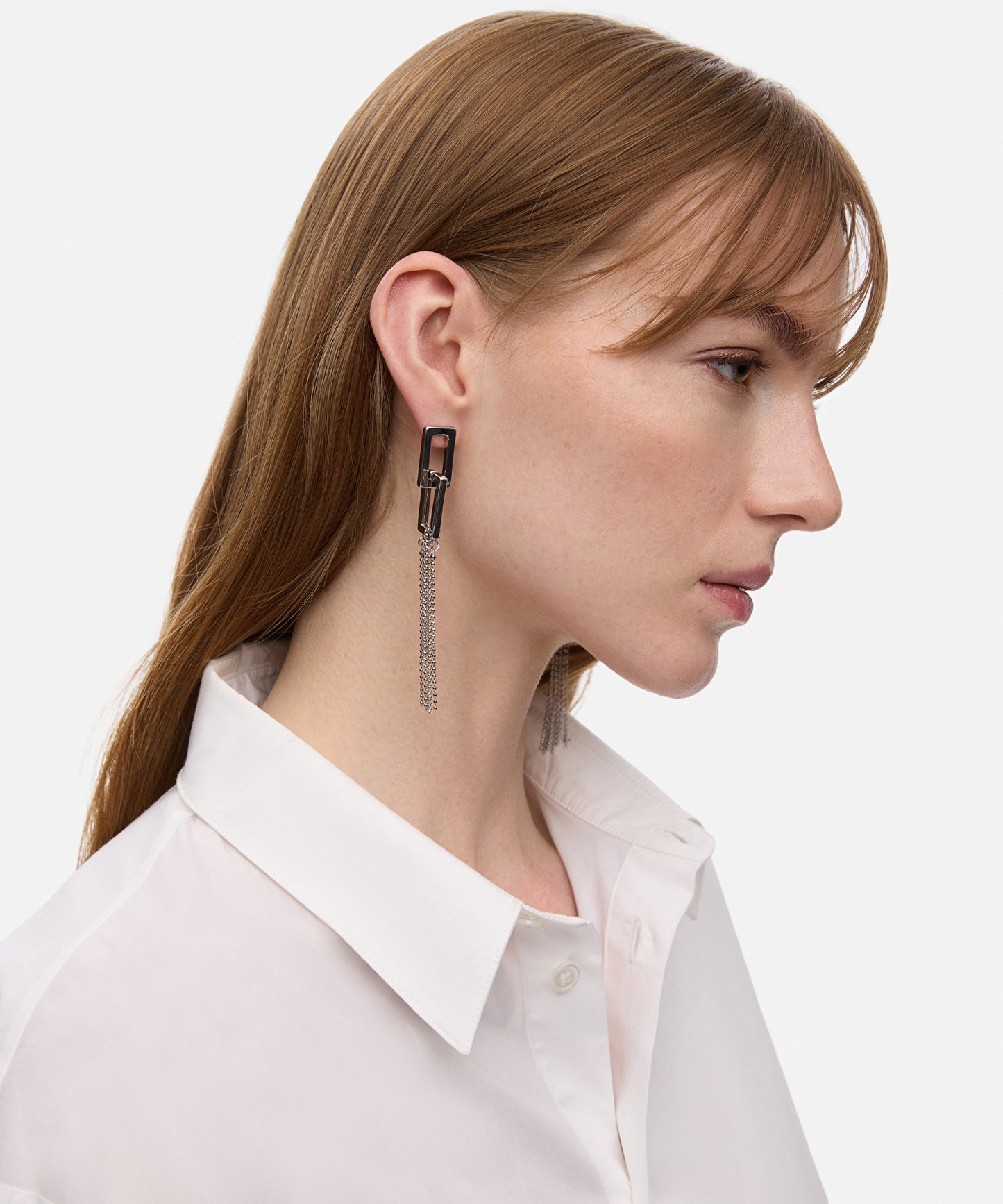 Iç Içe Geçmiş Sallantılı Zincir Küpe