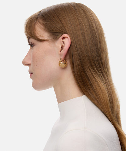 Reçineli Ve Oval Formlu Küpe Seti