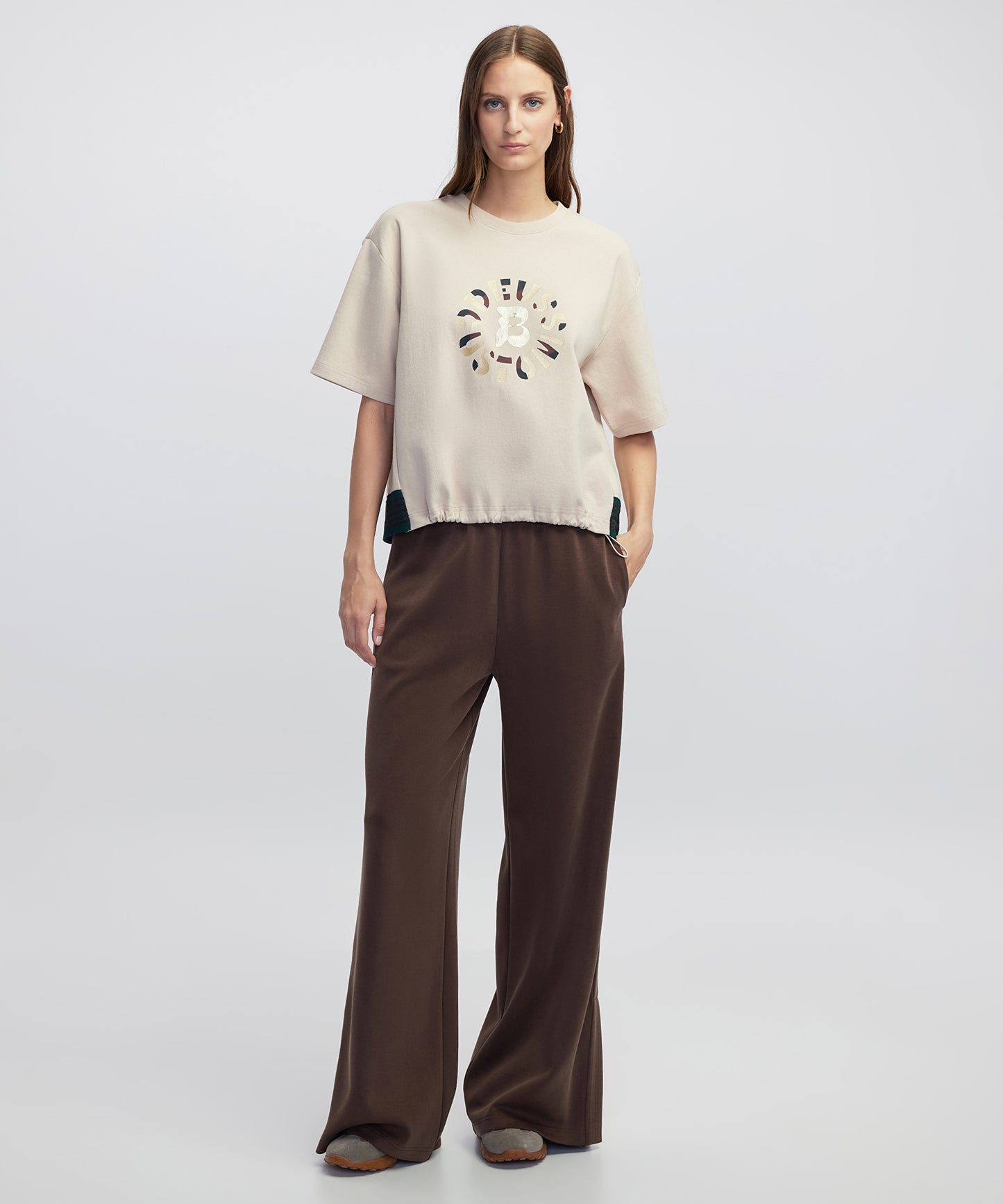 Kumaş Mix Slogan Baskılı Tişört