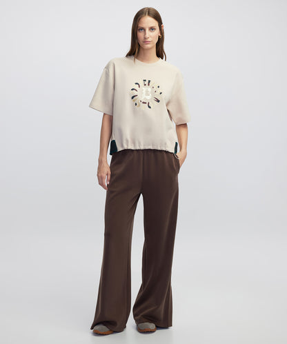 Kumaş Mix Slogan Baskılı Tişört