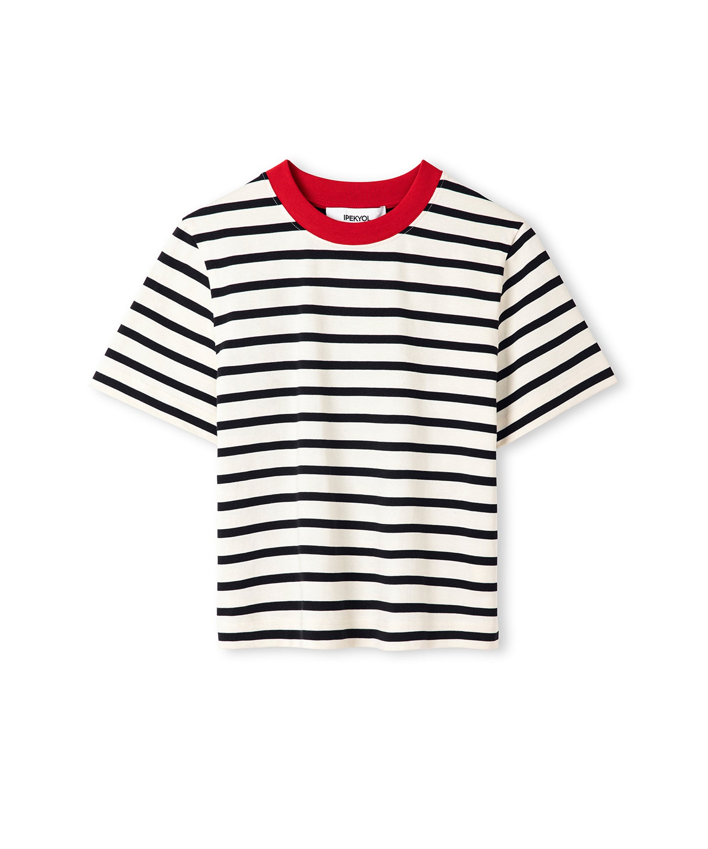 Kontrast Yaka Çizgili Tişört