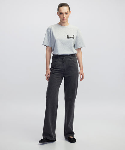 Aplikeli Basic Tişört