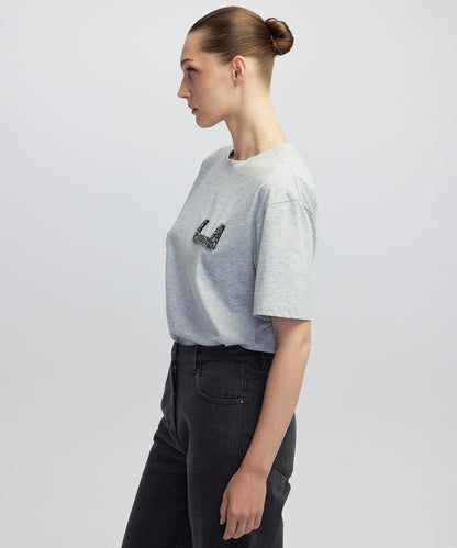 Aplikeli Basic Tişört