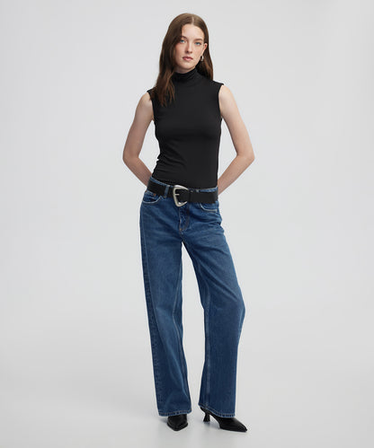 Yüksek Yaka Basic Tişört