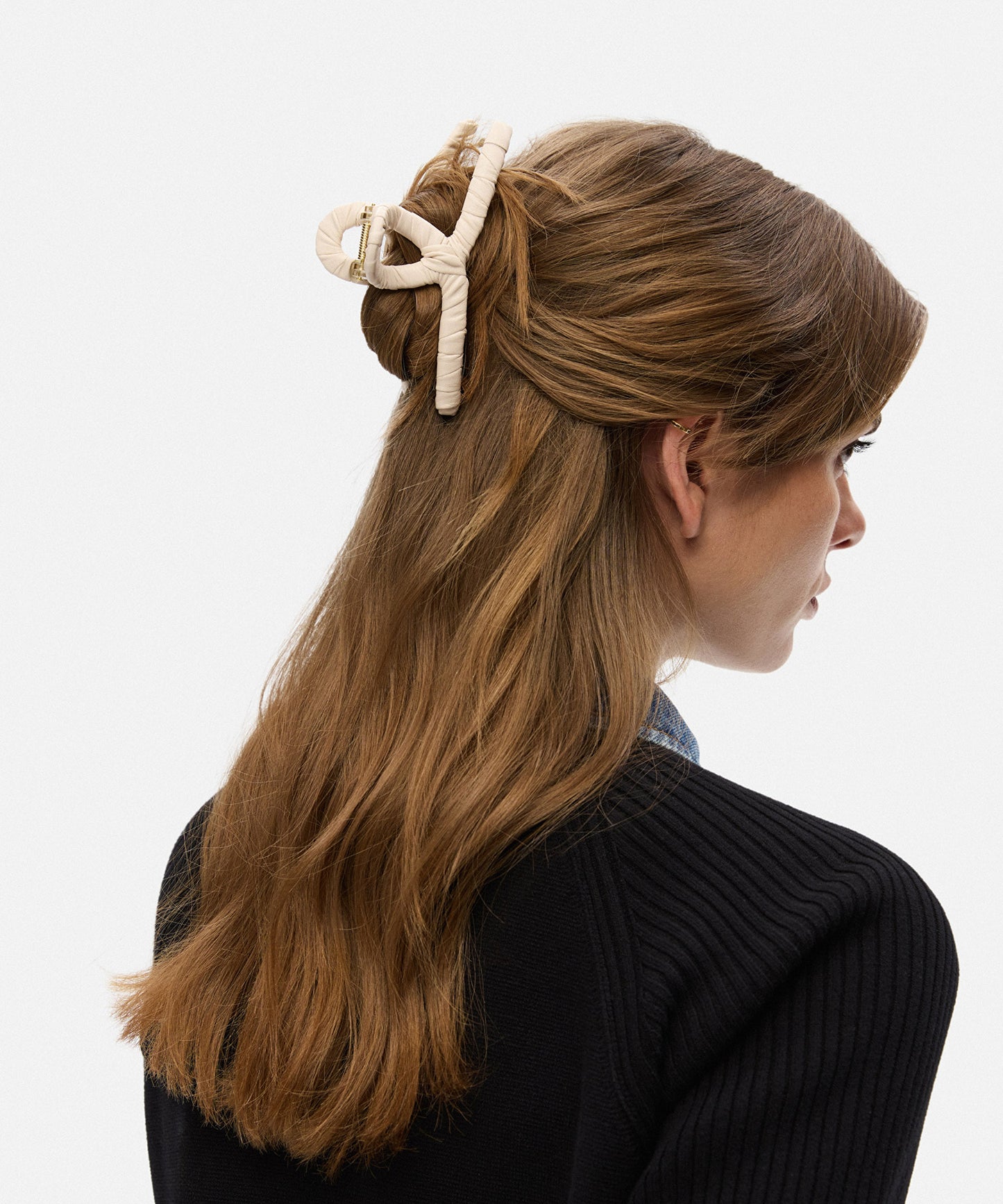 Deri Görünümlü Saç Aksesuarı