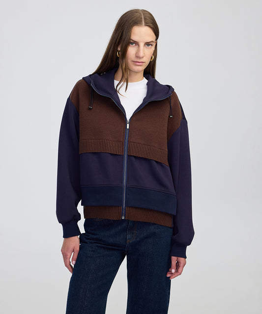Triko Mix Kapüşonlu Sweatshirt