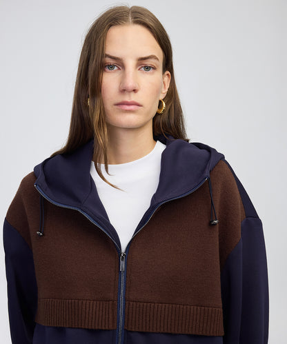 Triko Mix Kapüşonlu Sweatshirt