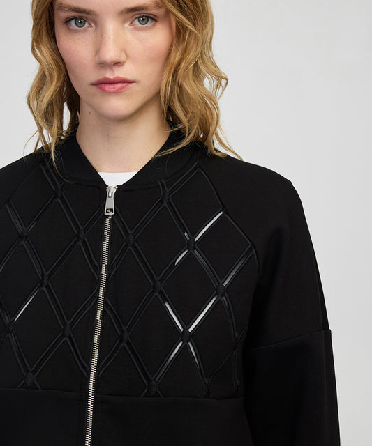 Nakışlı Fermuarlı Sweatshirt
