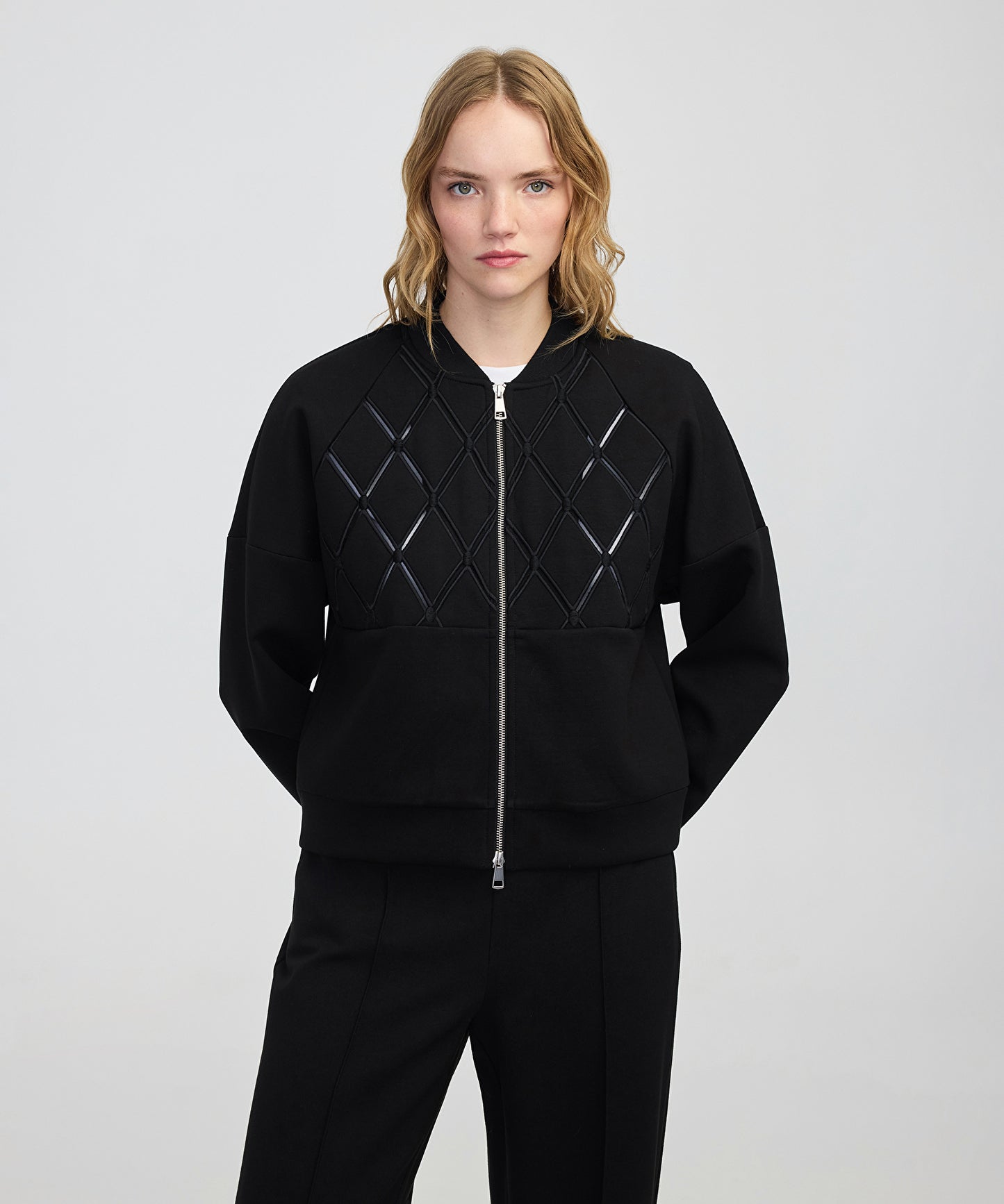 Nakışlı Fermuarlı Sweatshirt