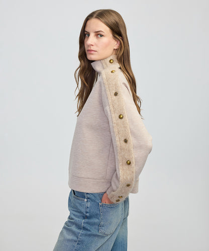 Triko Mix Dik Yaka Sweatshirt