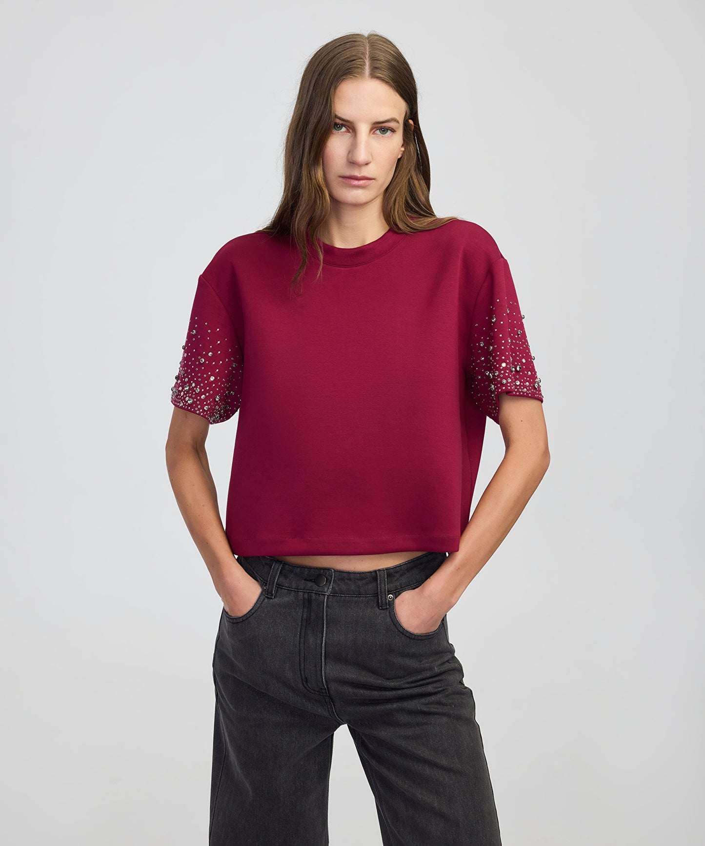 Trok Ve Hotfix Baskılı Sweatshirt