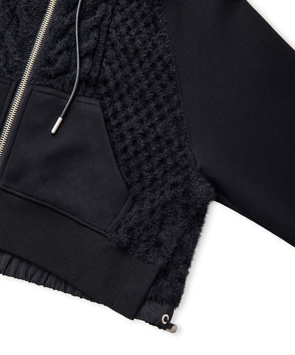 Kumaş Mix Ayarlanabilir Bel Sweatshirt
