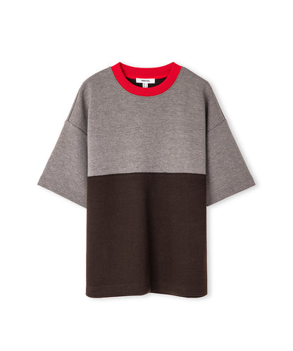 Kontrast Yaka Colorblock Sweatshirt