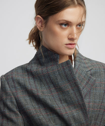 Ekose Desen Blazer
