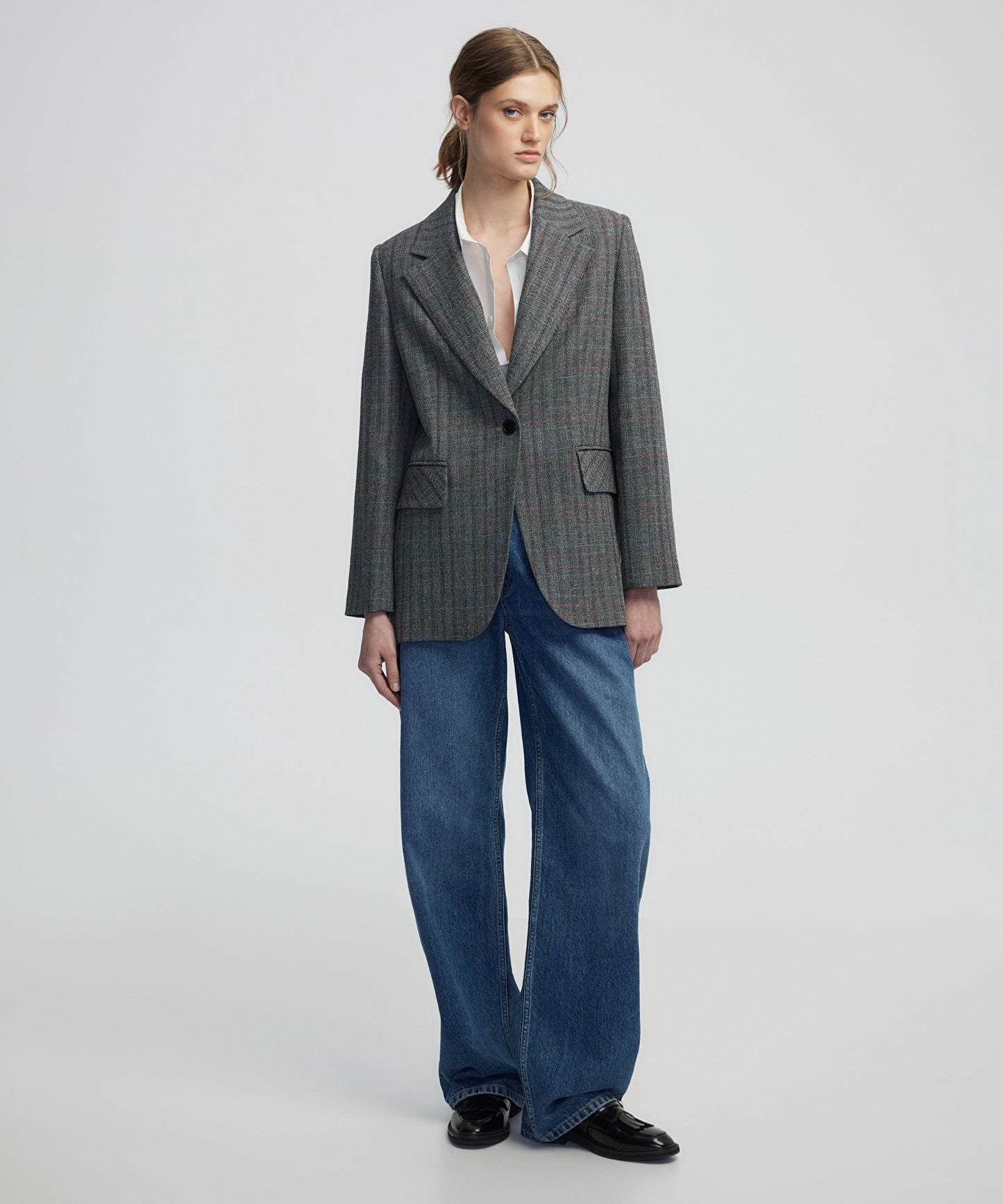 Ekose Desen Blazer