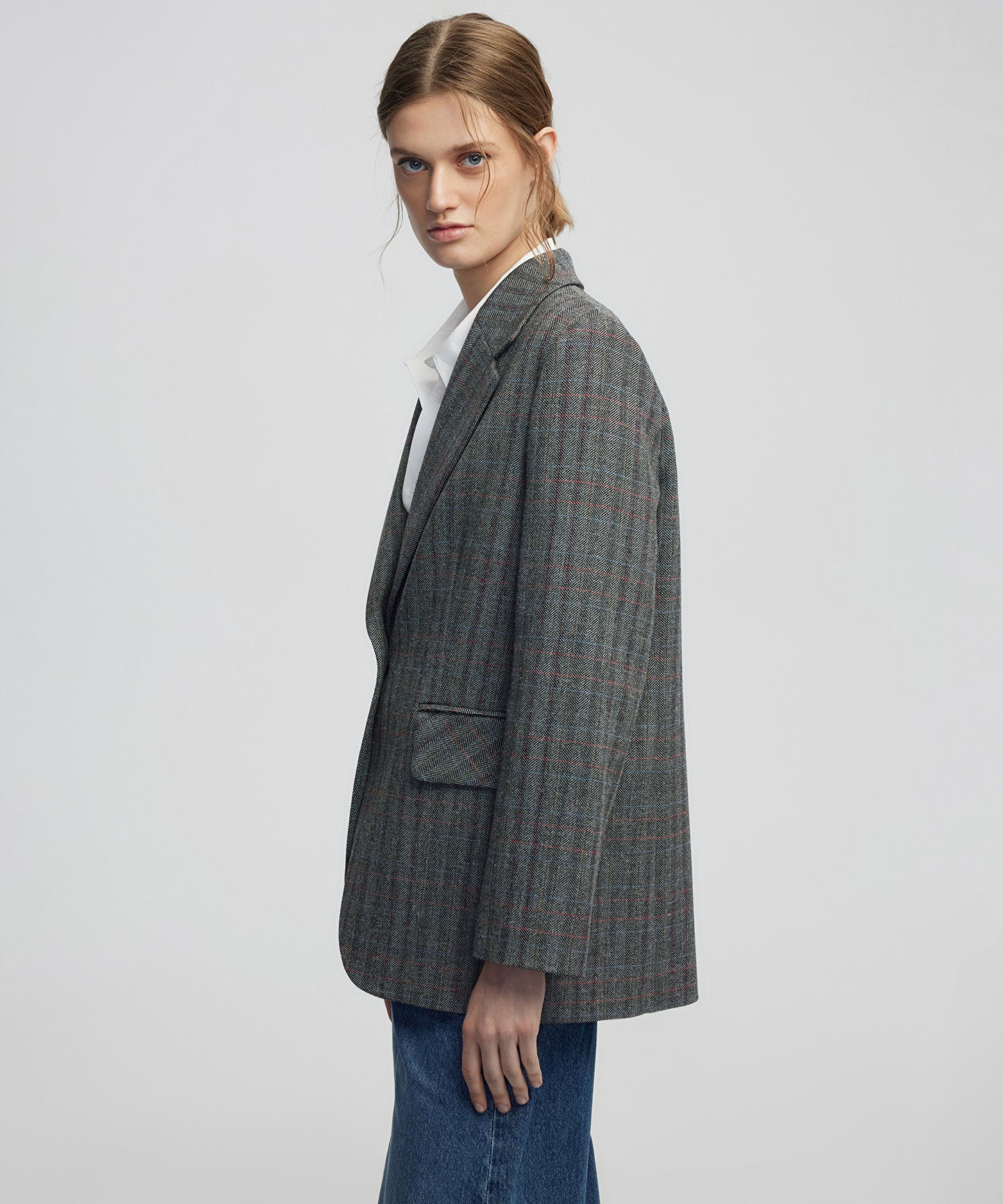 Ekose Desen Blazer