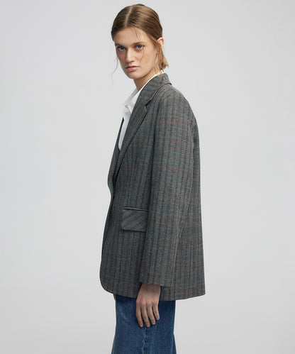 Ekose Desen Blazer