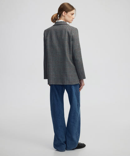 Ekose Desen Blazer
