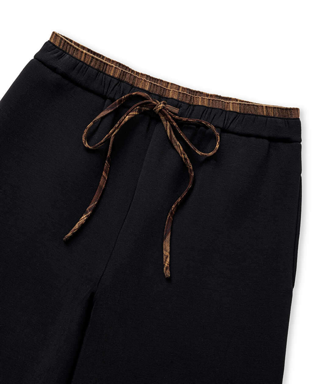 Siyah Kontrast Ekose Bel Pantolon Iw6260003158001 | Ipekyol