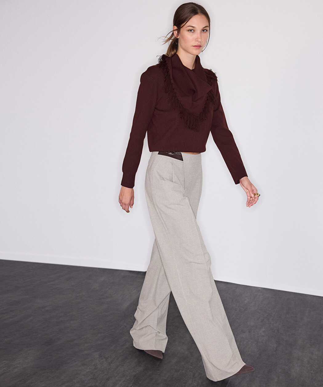 Bej Çift Kemerli Pantolon Iw6260003294090 | Ipekyol