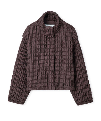 Kahverengi Kapitone Şişme Mont Iw6260012408006 | Ipekyol