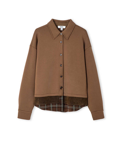 Kahverengi Kontrast Katmanlı Oversize Gömlek Iw6260025144027 | Ipekyol