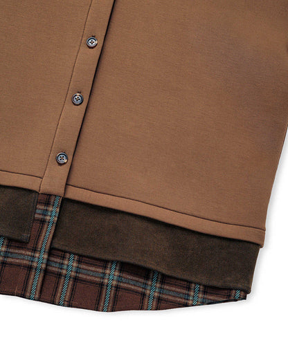 Kahverengi Kontrast Katmanlı Oversize Gömlek Iw6260025144027 | Ipekyol