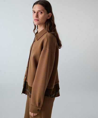 Kahverengi Kontrast Katmanlı Oversize Gömlek Iw6260025144027 | Ipekyol
