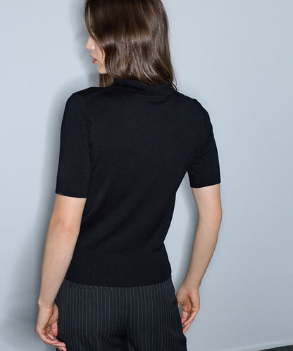 Siyah Polo Yaka Triko Iw6260050177001 | Ipekyol