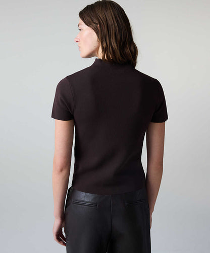 Kahverengi Dik Yaka Basic Triko Iw6260050209074 | Ipekyol