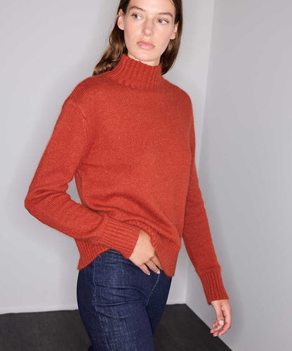 Turuncu Suni Süet Patch Li Yün Içerikli Kazak Iw6260050223054 | Ipekyol