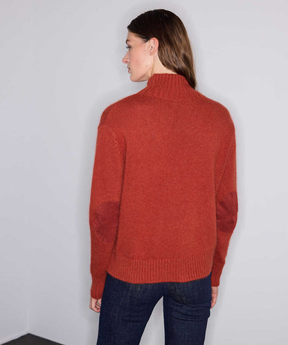Turuncu Suni Süet Patch Li Yün Içerikli Kazak Iw6260050223054 | Ipekyol