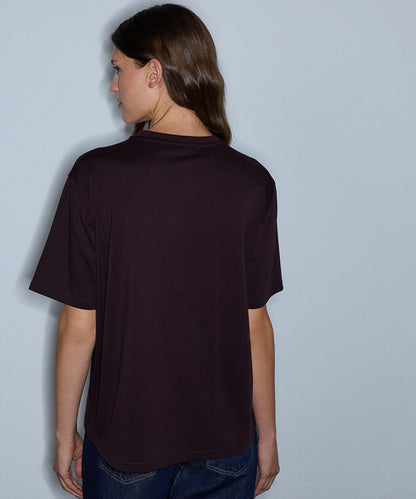 Mor Floral Aplikeli Tişört Iw6260070149008 | Ipekyol