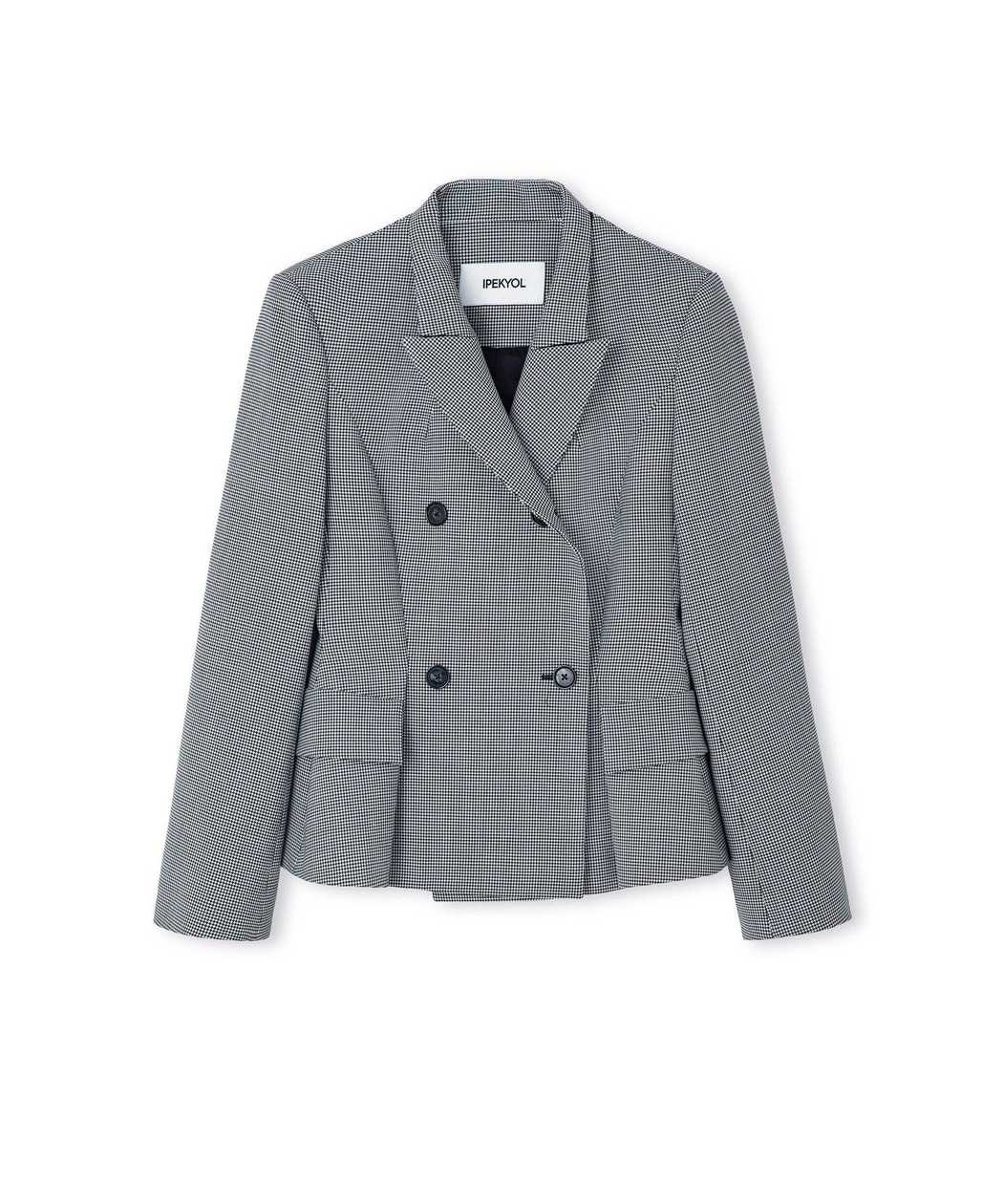 Siyah Yün Içerikli Kazayağı Desen Blazer Iw6260106131001 | Ipekyol