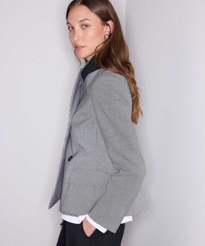 Siyah Yün Içerikli Kazayağı Desen Blazer Iw6260106131001 | Ipekyol