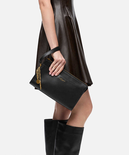 Siyah %100 Deri Olive Tree Clutch Iw6260121007001 | Ipekyol