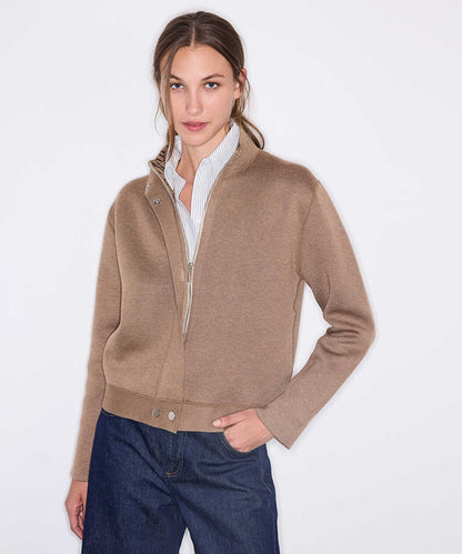 Bej Monogram Astarlı Bomber Hırka Iw6260150132090 | Ipekyol
